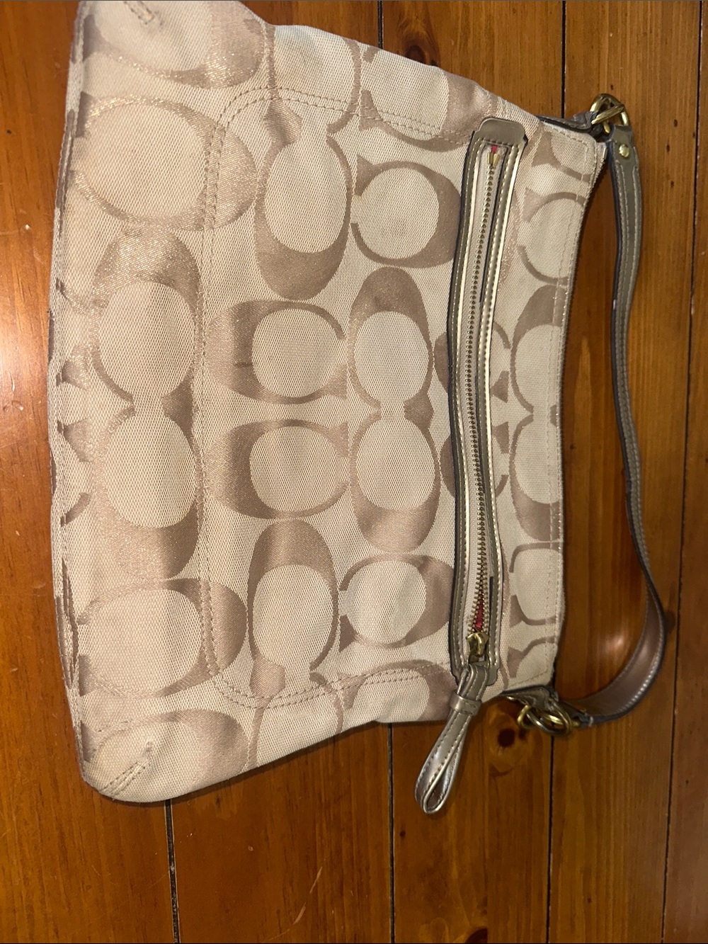 Coach Khaki/Chalk Signature Canvas Y2K Vintage Purse